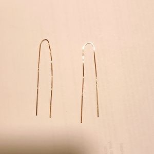 14k yellow gold threader earrings